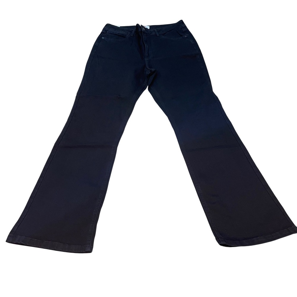 Wrangler High Rise Bootcut Jeans Black Stretch‎ Womens Size 14